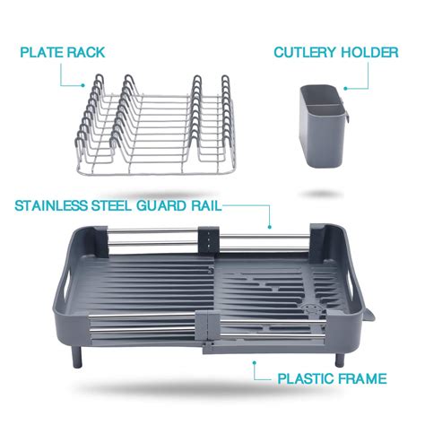 Kingrack Expandable Dish Rackfoldable Stainless Steel Dish Drainers