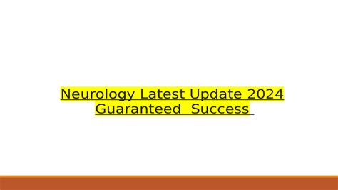 Neurology Latest Update 2024 Guaranteed Success Exams Biochemistry