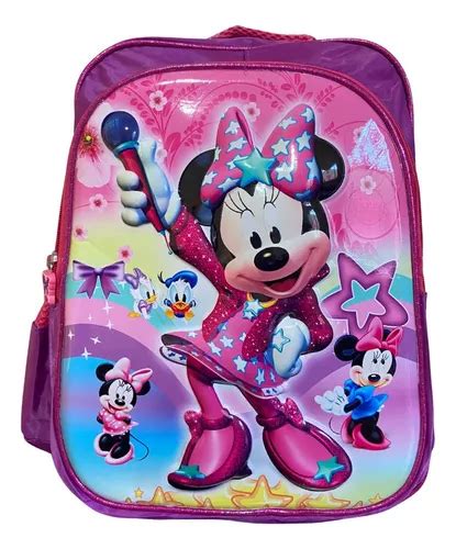 Mochila Infantil Escolar Média Costas Minnie 3d Alto Relevo Frete grátis