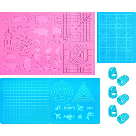 3 Pieces 3d Printing Pen Mat 3 Style Multi Shaped Silicone 3d Drawing Template Large 3d Pen