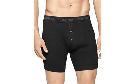 Lyst Calvin Klein Classic Button Fly Boxer Briefs Pack Of 3 In Black