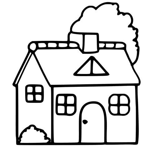 House for Kid Coloring Page - Free Printable Coloring Pages