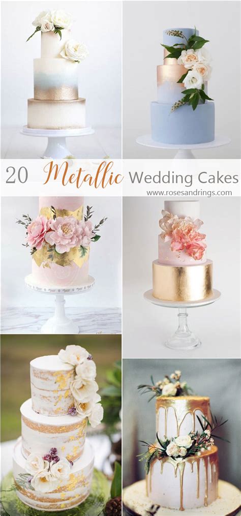 Wedding Cake Trends 20 Metallic Wedding Cakes R R