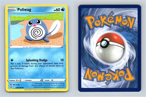 Poliwag 30 196 SWSH Lost Origin Common Pokemon 2022 TCG Card