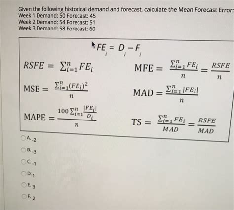 Solved 100 Xi1 Di Given The Following Historical Demand And