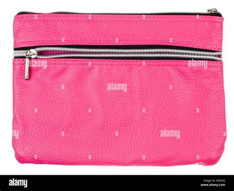 Pink Pencil Case Isolated On White Background Stock Photo Alamy