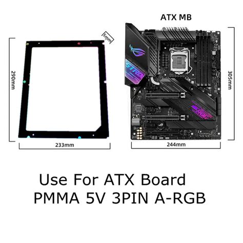 Computer Motherboard Backlight RGB Backplate Frame Symphony 5V ARGB SYNC For ATX MATX ITX Mobo ...