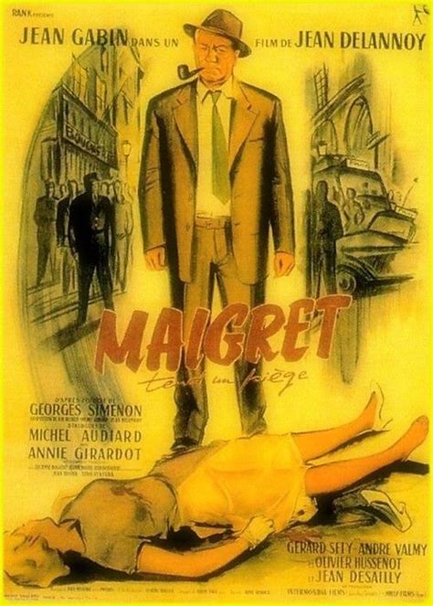 Maigret Tend Un Piege 1958 Illustration Movie Posters Film