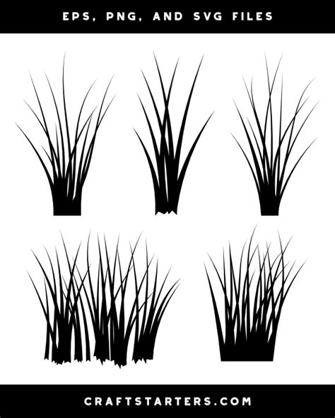 Grass Silhouette Free SVG Files