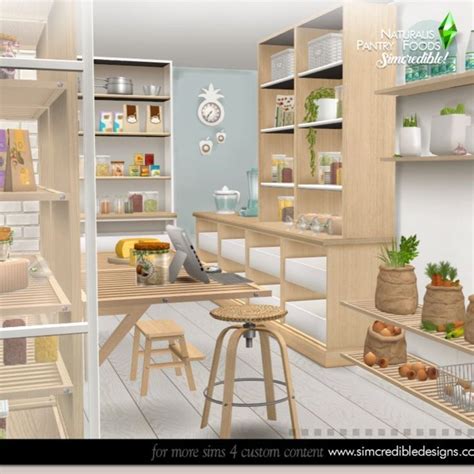 Naturalis Pantry Grocery Foods Decor Sims 4 Kitchen Kitchen Pantry