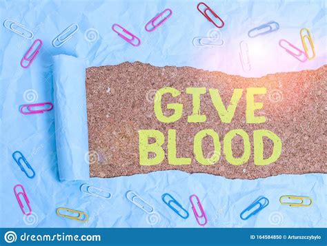 Text Sign Showing Give Blood Conceptual Photo Demonstrating