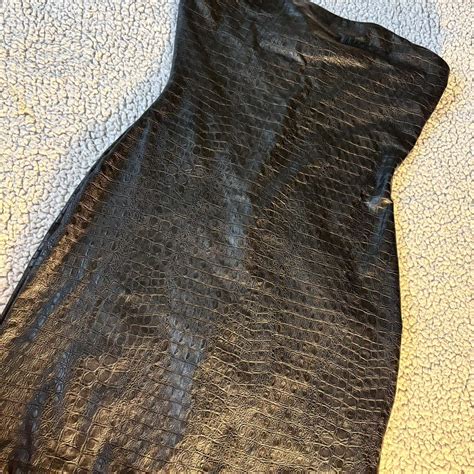 Naked Wardrobe Croc Faux Leather Dress Worn Once Depop