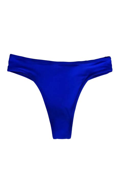 Bikini De Baie Dama Luke Cu Talie Inalta Si Croi Tanga Albastru O Alegere Ideal Pentru Un