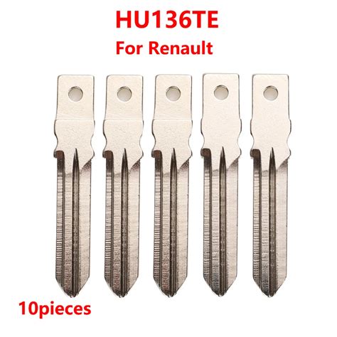 10pcs 원격 키 블레이드 HU136TE HU136 플립 uncut 자동차 키 블레이드 르노 메간 Modus Clio