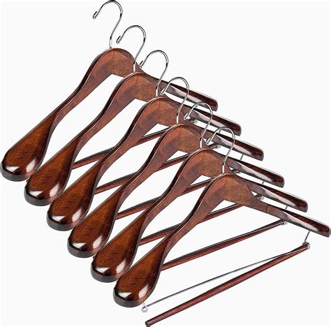 Amazon Js Hanger Wooden Suit Hangers Pack Extra Wide Shoulder