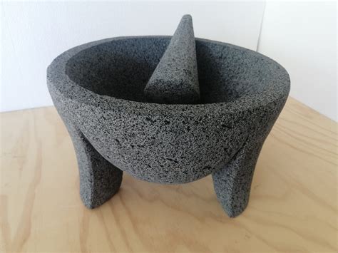 Molcajete Mortar And Pestle Pitzotl Of Volcanic Stone Beautiful