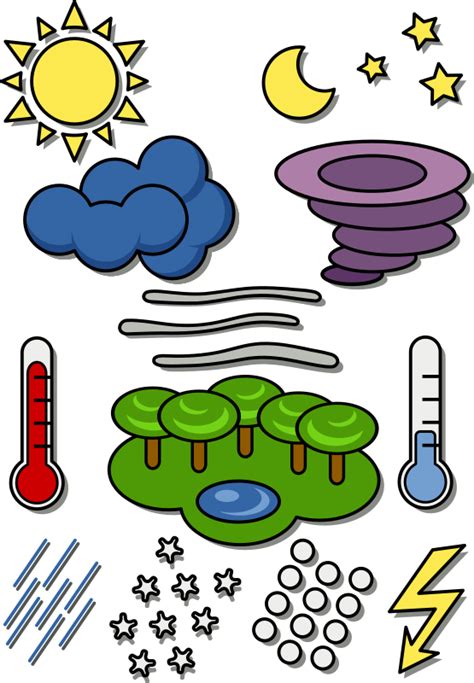 Weather chart symbols - Openclipart