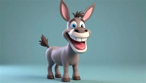 laughing donkey cartoon premium ai generated image