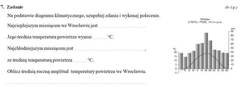 Na Podstawie Diagramu Klimatycznego Uzupe Nij Zdania I Wykonaj