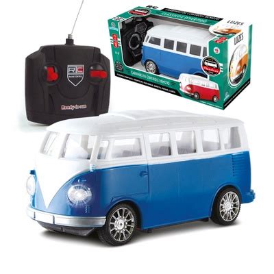 CARRINHO KOMBI CLASSICOS C CONTROLE REMOTO 2228 AZUL Shopee Brasil