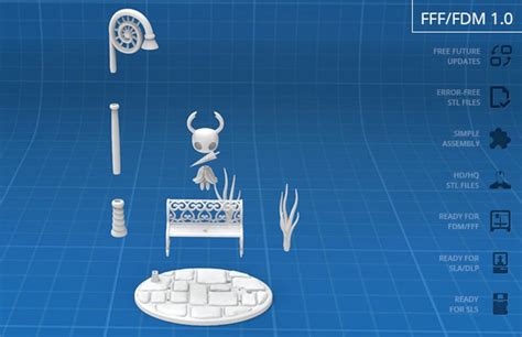 Hollow Knight 3d Print Model Stl File Hollow Knight Diorama Etsy