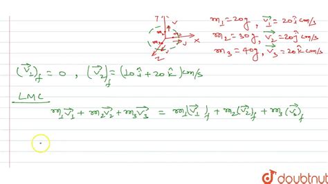 Three Particles Of Masses G G And G Are Initially Moving