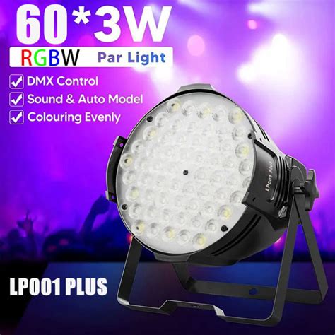 Big Dipper LP001 PLUS Stage Lights 60 LED 3w RGBW LED Par Lights