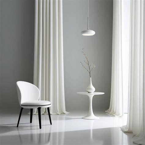 Calm and Clean Modern Minimalism in a Bright White Room | Premium AI ...