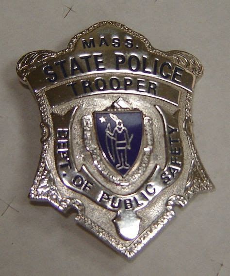 Antique Police Badges Vintage Massachusetts State Police Badge