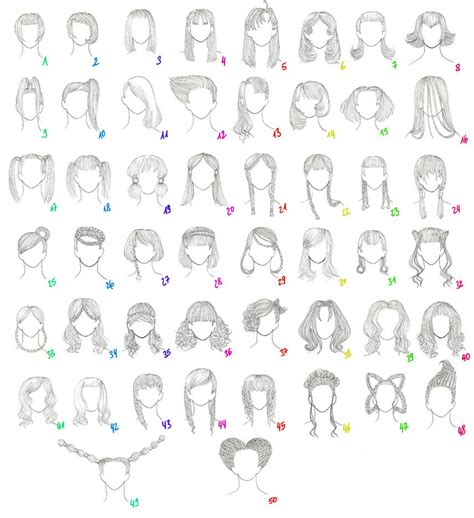 50 Female Anime Hairstyles by AnaisKalinin on DeviantArt