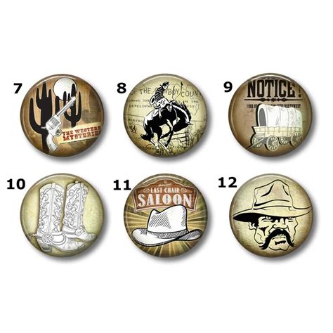 Western Magnets Or Pins Choose Your Own Set Of 6 Western Etsy