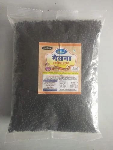 Gesna Black 500g Shri Shyam Gaisna Swadist Pachak Churn Goli Packaging