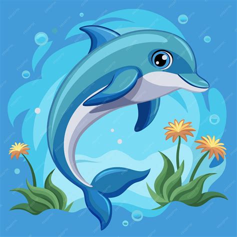Premium Vector | Dolphin beluga grampus mammal narwal orca porpoise