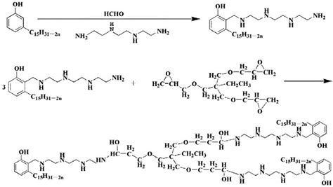 水溶性腰果酚类水性环氧树脂固化剂及其制备方法与应用与流程3