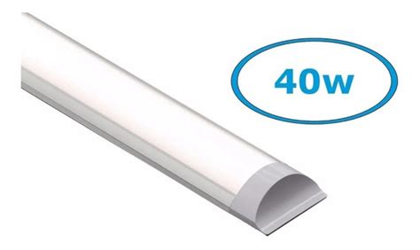 Luminaria Tubular De Sobrepor Led Slim W Branco Frio Cm