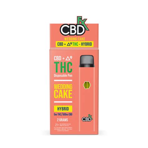 Cbdfx Delta Cbd G Disposable Pen Wedding Cake Hybrid Element