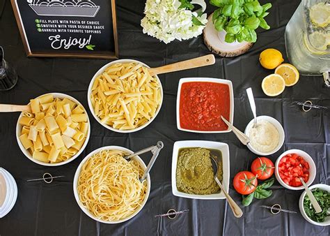 Build Your Own Pasta Bar + Free Printables - Somewhat Simple