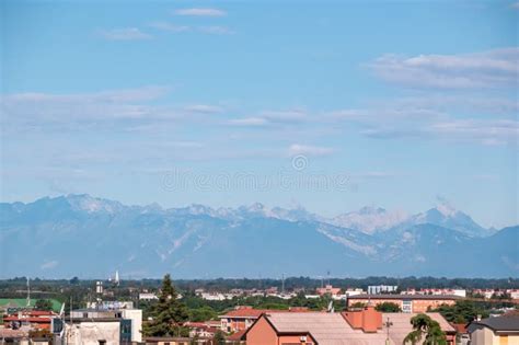 Udine Aerial Panoramic View Of Historic City Of Udine Friuli Venezia