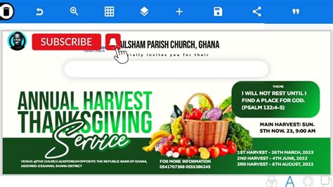 How To Design A Church Harvest Thanksgiving Envelope In Pixellab