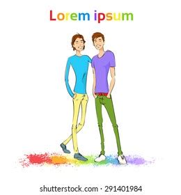 Couple Gay Man Same Sex Marriage Stock Vector Royalty Free Shutterstock