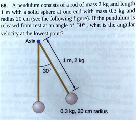 68 A Pendulum Consists Of A Rod Of Mass 2 Kg And Length 1 M With A