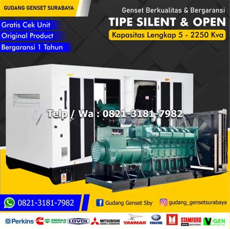 Jual Mesin Genset Cummins 80 Kva Silent Type Jual Genset Cummins 80