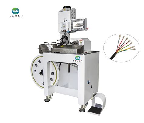 Automatic Flat Cable Stripping Crimping Machine Sheathed Cable Crimp