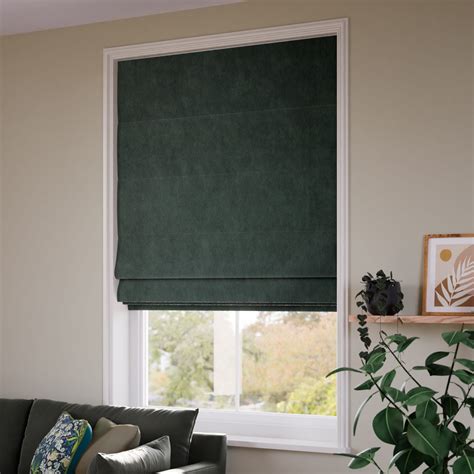 Hackney Velvet Pine Roman Blind