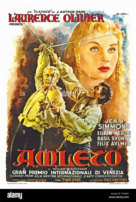 Hamlet 1948 italian movie poster hi-res stock photography and images - Alamy