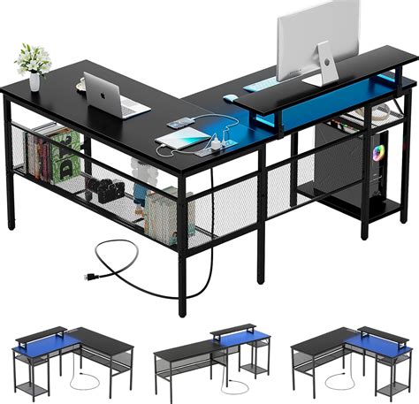 Isunirm Reversible L Shaped Computer Desk With Magic Power