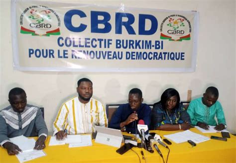 Burkina Faso Le Collectif Burkim Bi Pour Le Renouveau D Mocratique