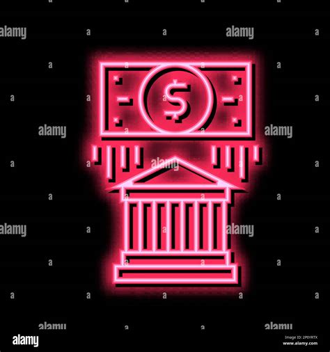 Bank Safe Money Neon Glow Icon Illustration Stock Vector Image Art