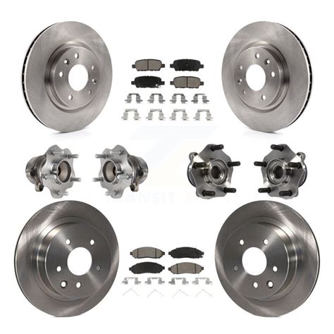 Front Rear Hub Bearings Disc Brake Rotors And Pads Kit Pc For