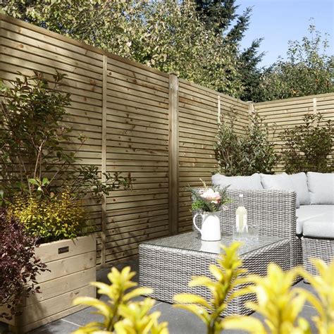 Rowlinson Cheshire Contemporary Fence Panel Garden Street